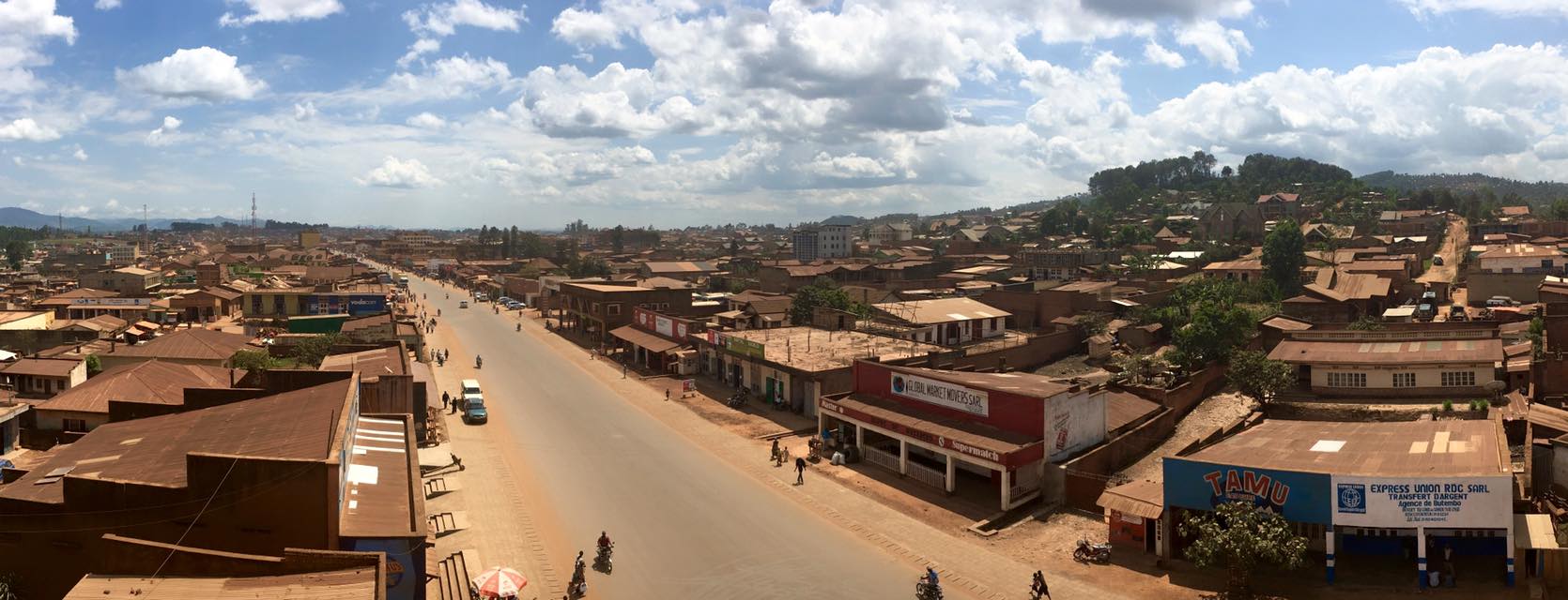 Butembo, North Kivu, seen from above in 2016.