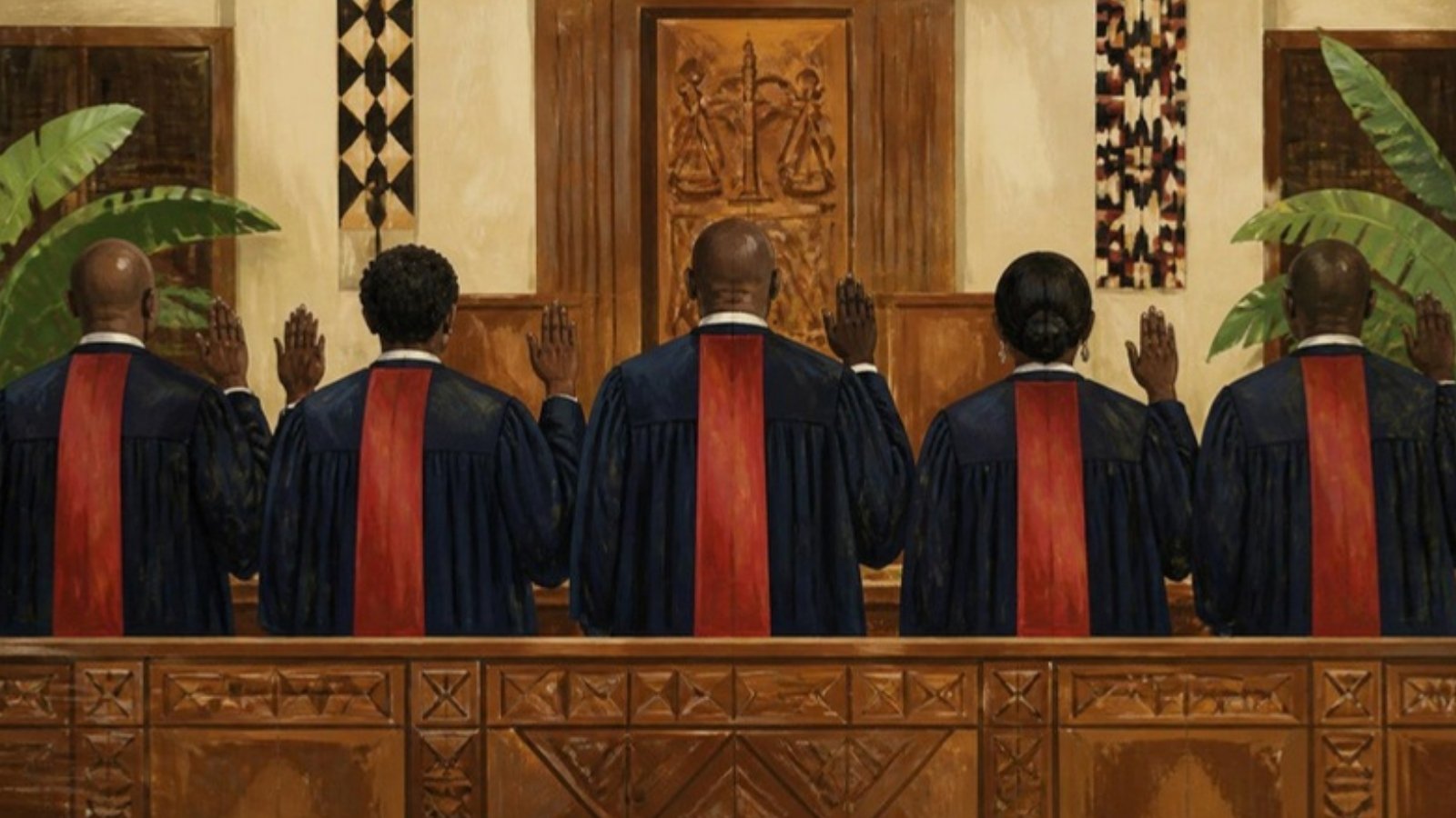 Illustration: Five new judges take their seats at West Africa's court