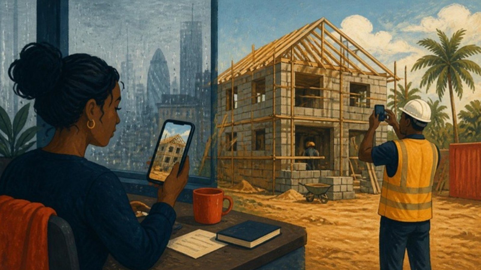 Illustration: No app store, no site visit: the software behind a Lagos build run from abroad