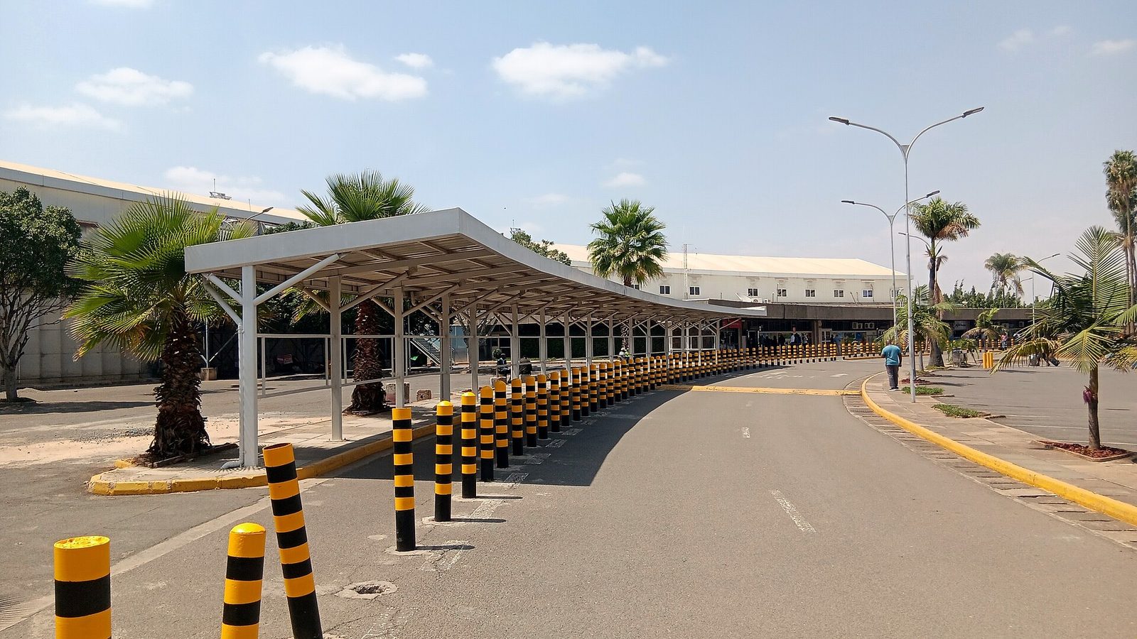 The terminal building at Jomo Kenyatta International Airport, Nairobi.