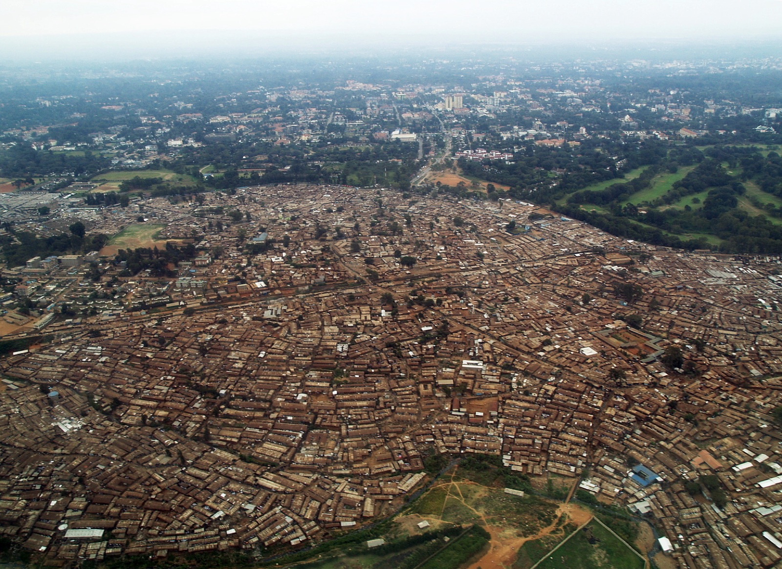 Kibera from the air in 2010.