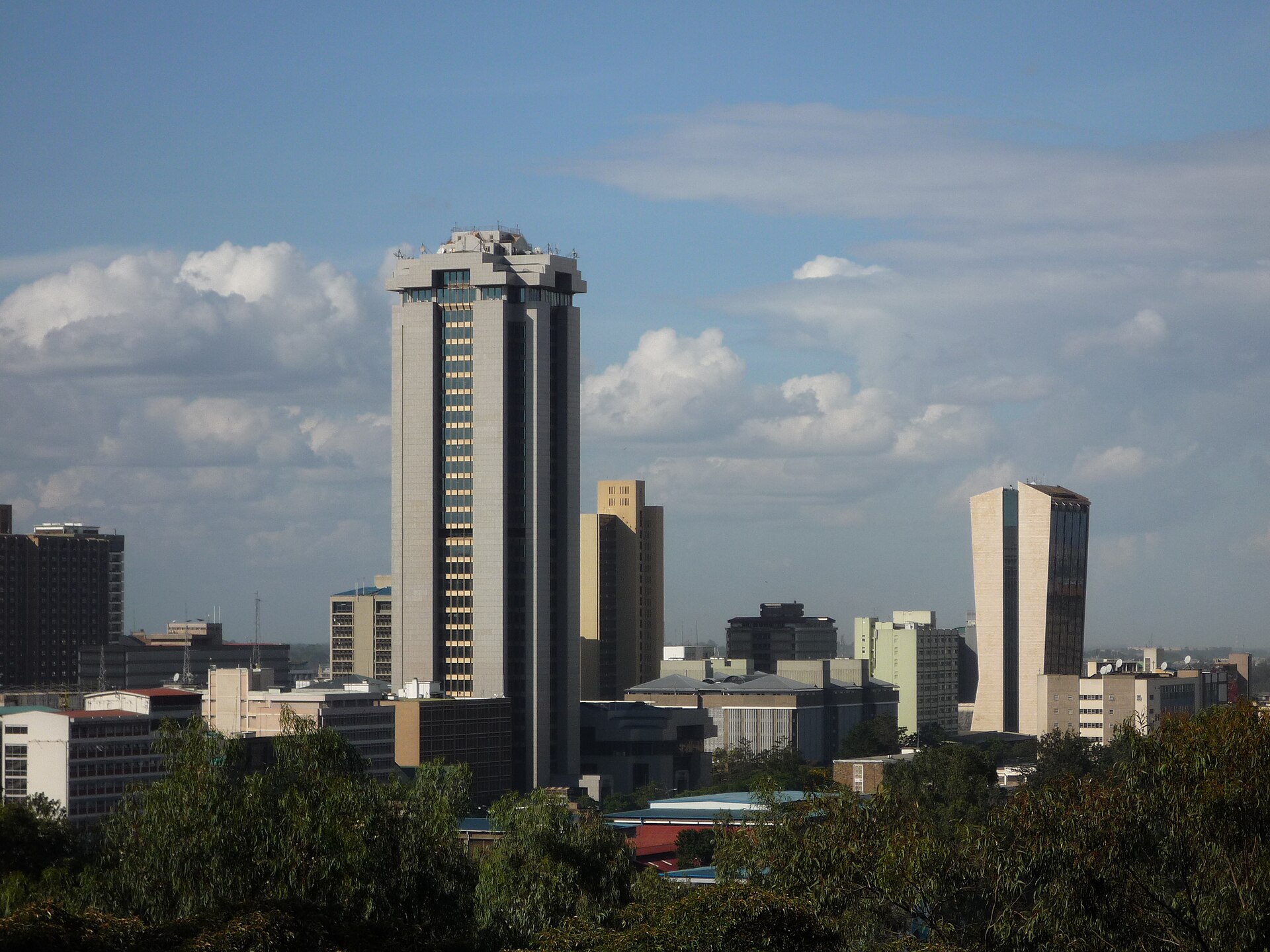 The Nairobi skyline seen from Upper Hill.