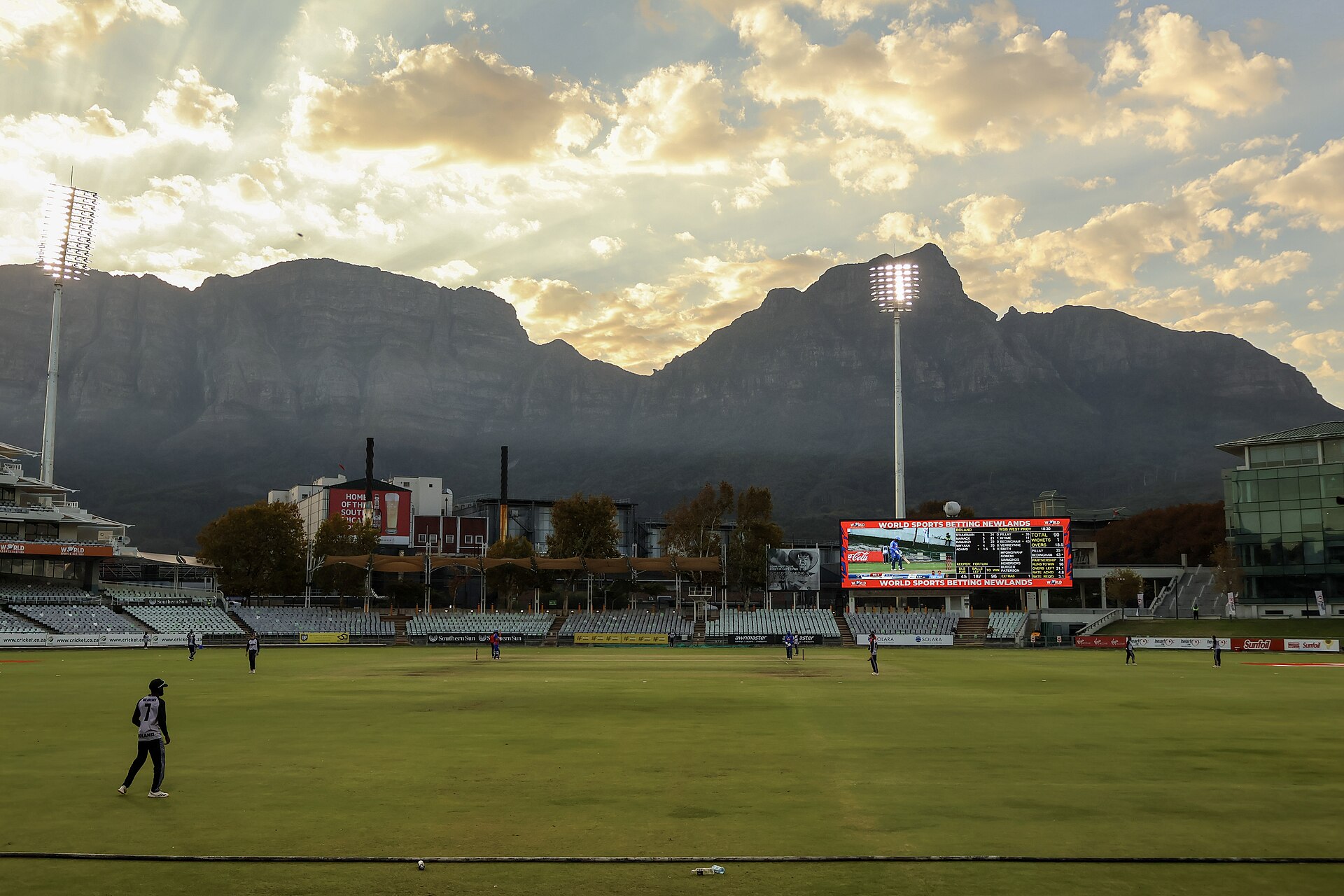 Newlands cricket ground in Cape Town during a match between Western Province and Boland in March 2026.