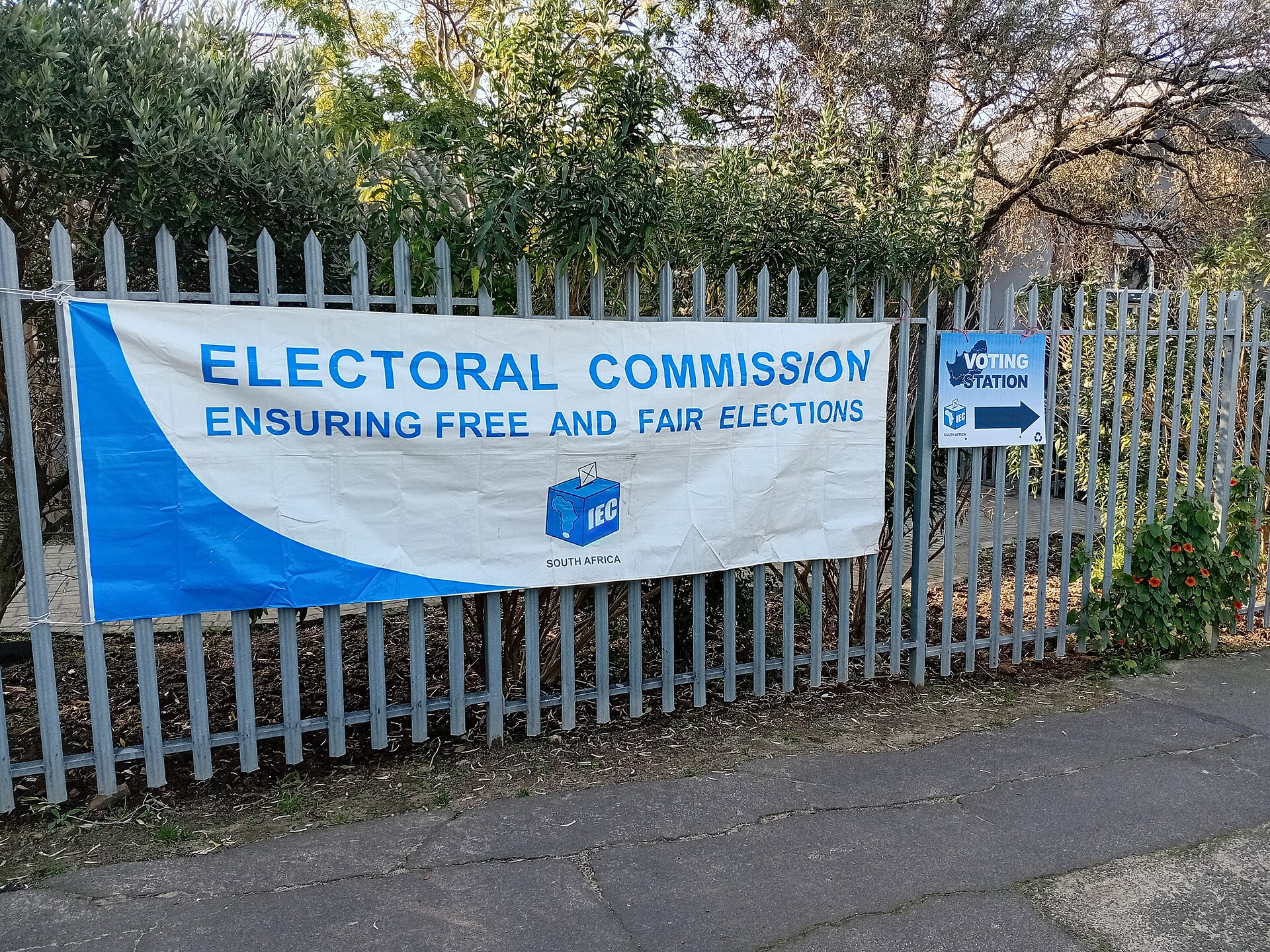 A voting station at Paarl Boys' Primary School during registration weekend in June 2026.