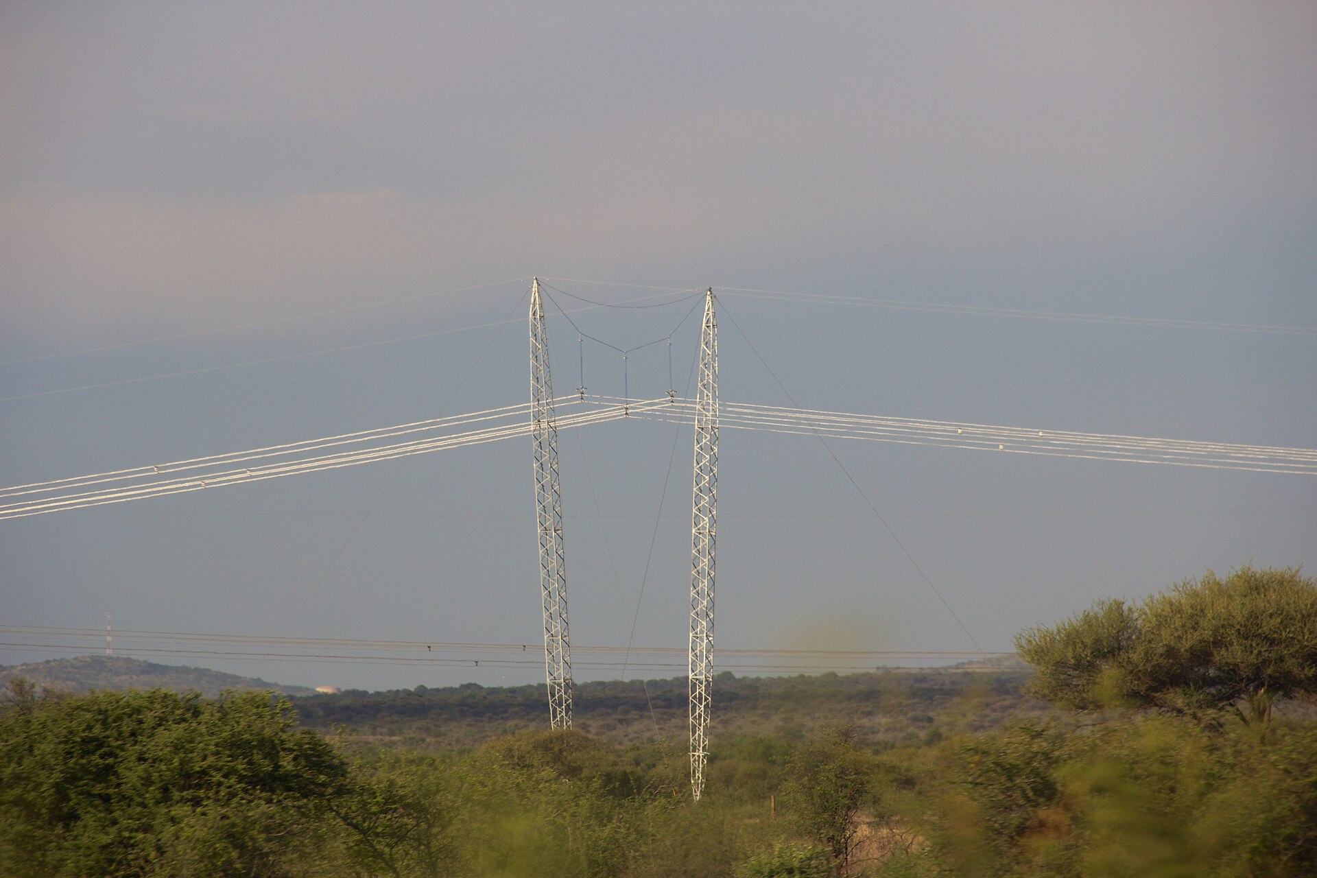 Power lines in South Africa.