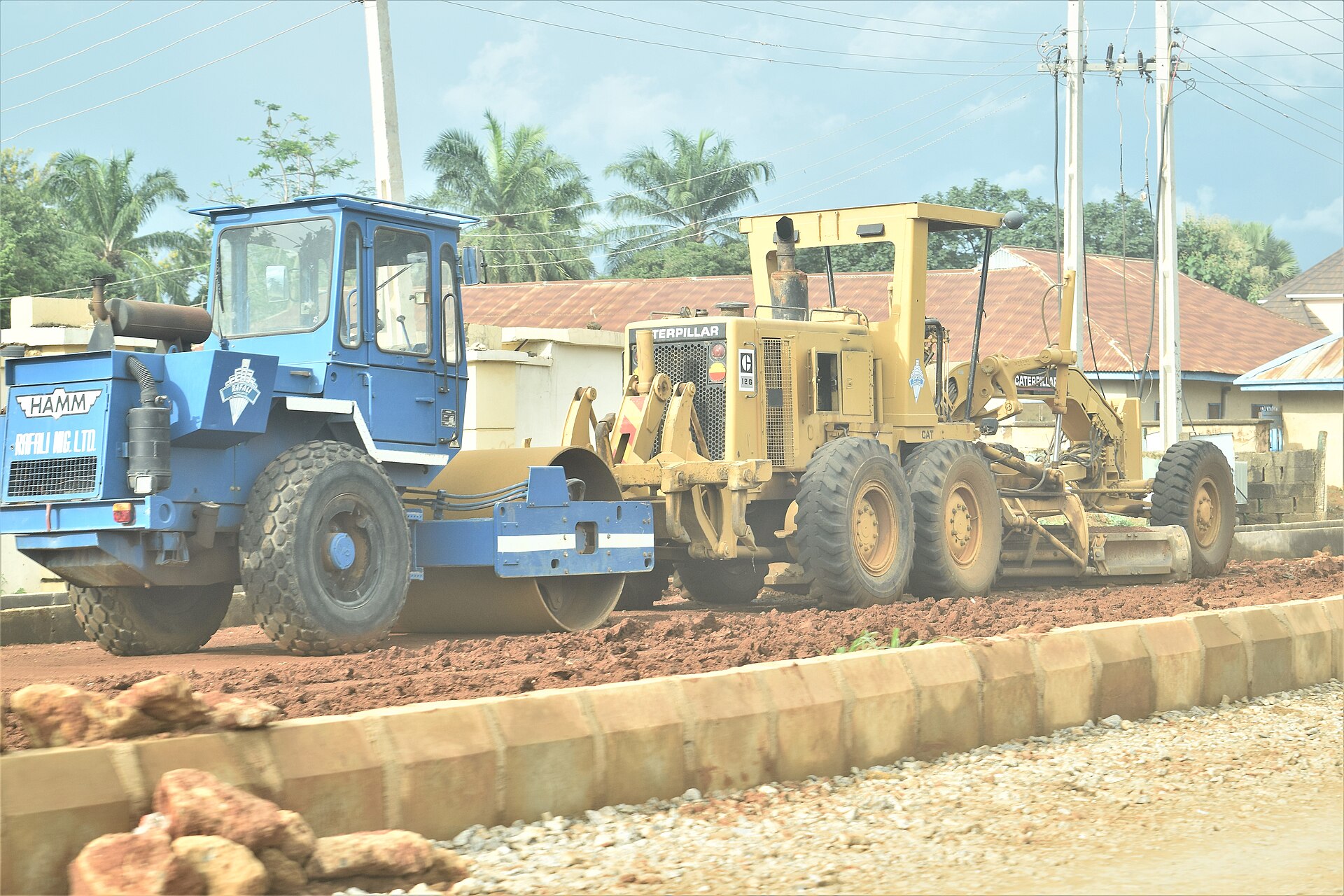 Road construction in Kafanchan, Kaduna State, in 2022.