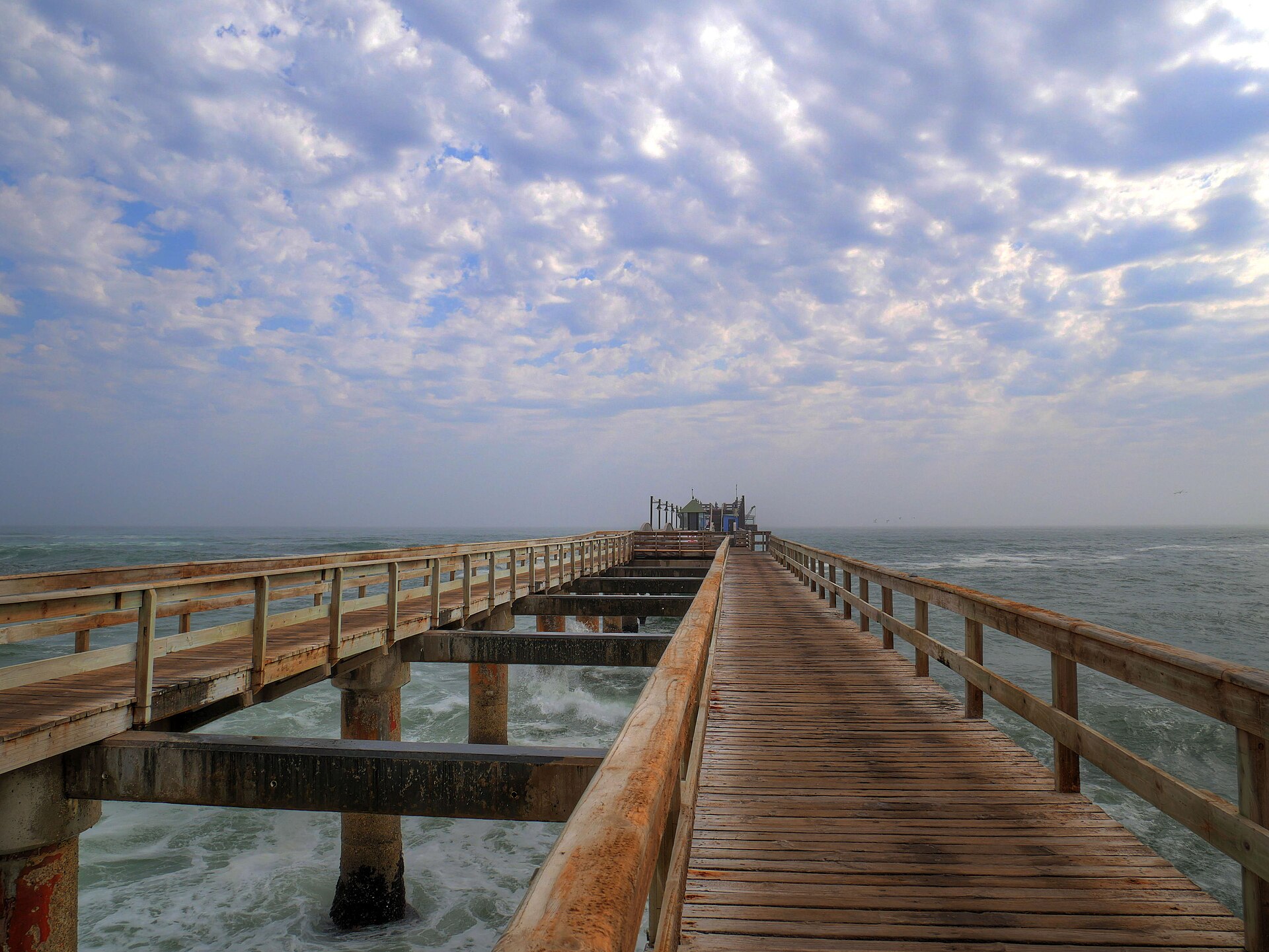 The view from the jetty at Swakopmund, Namibia, in 2019.