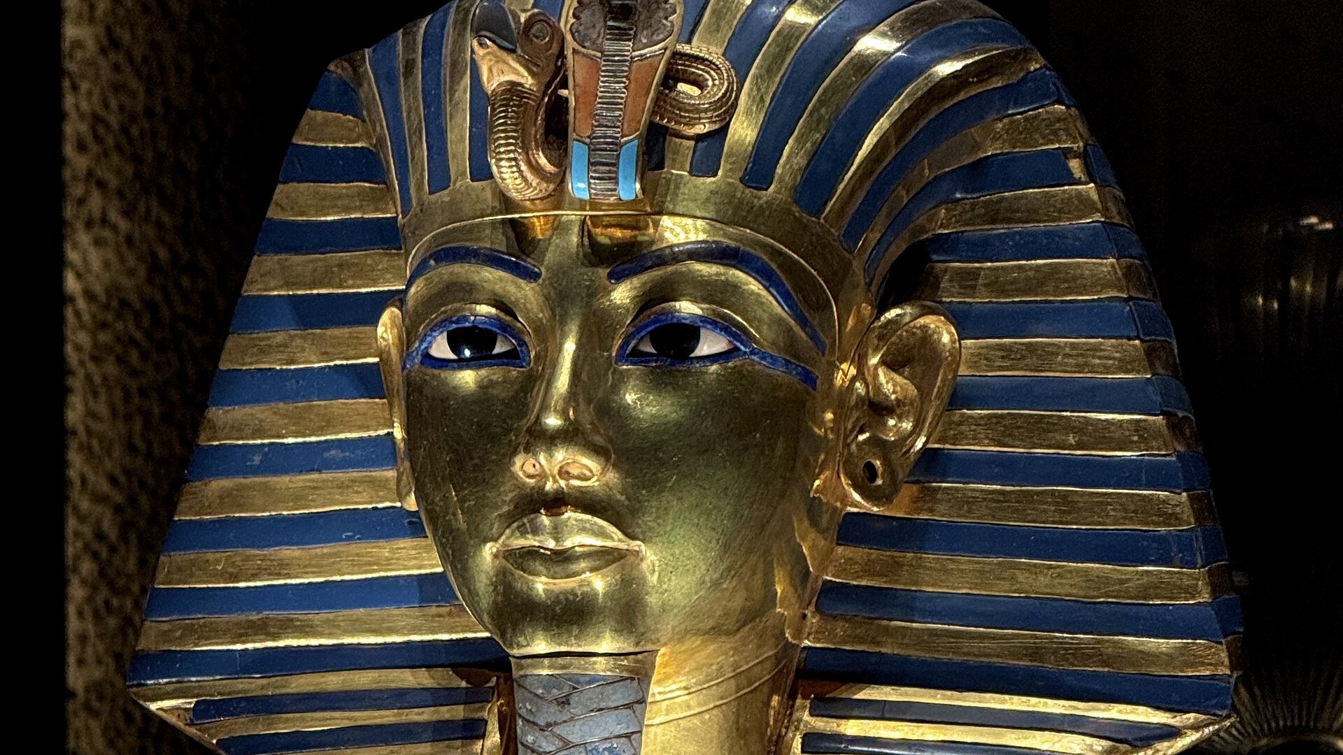 Tutankhamun's golden funerary mask in 2025.