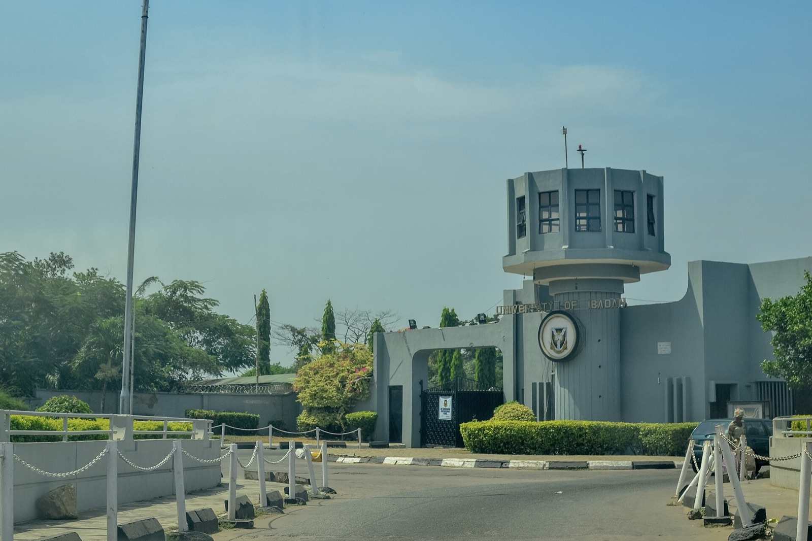 The gate of the University of Ibadan. The group set out from Ibadan.