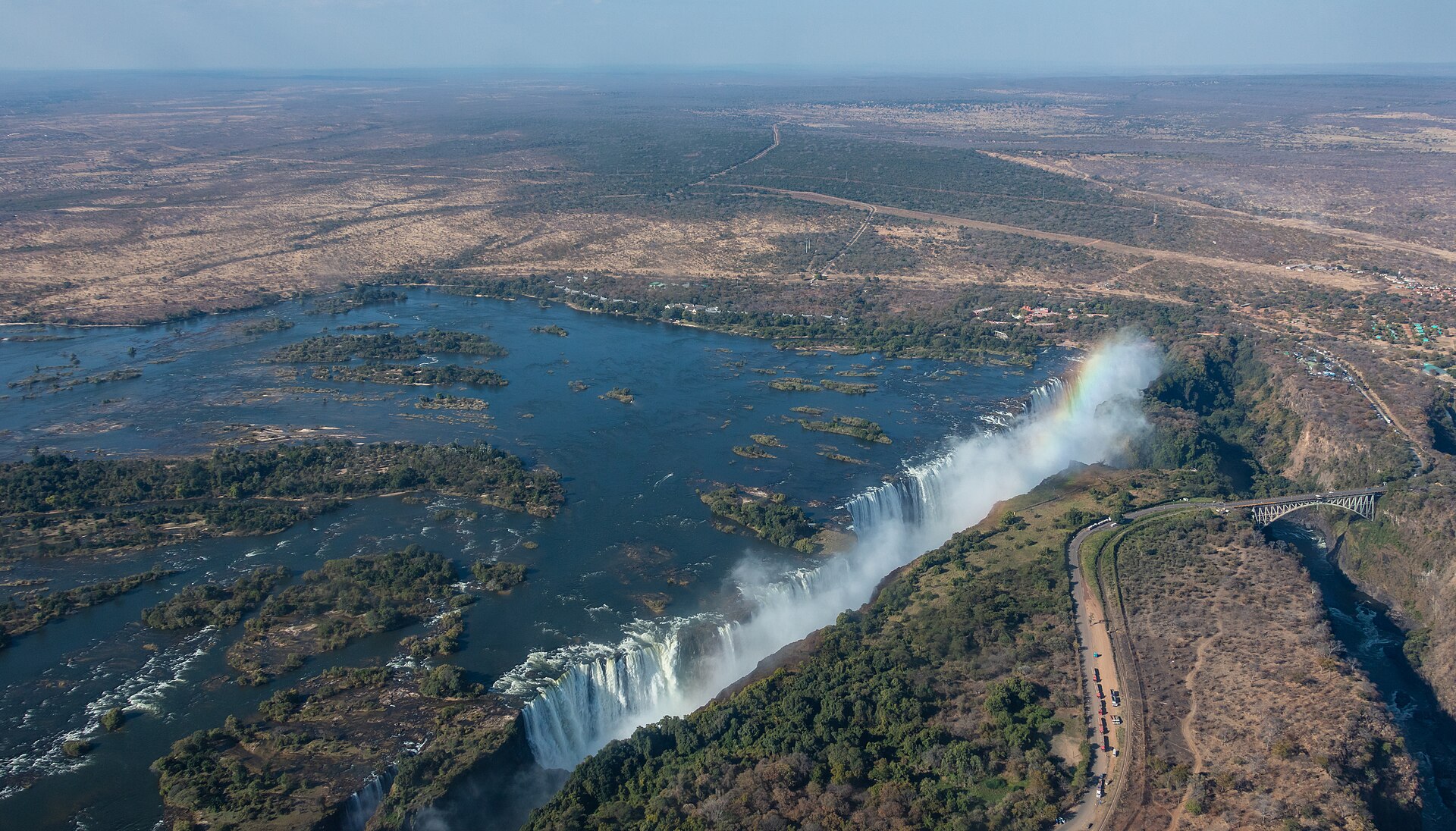 Victoria Falls, on the border of Zambia and Zimbabwe, in 2018.