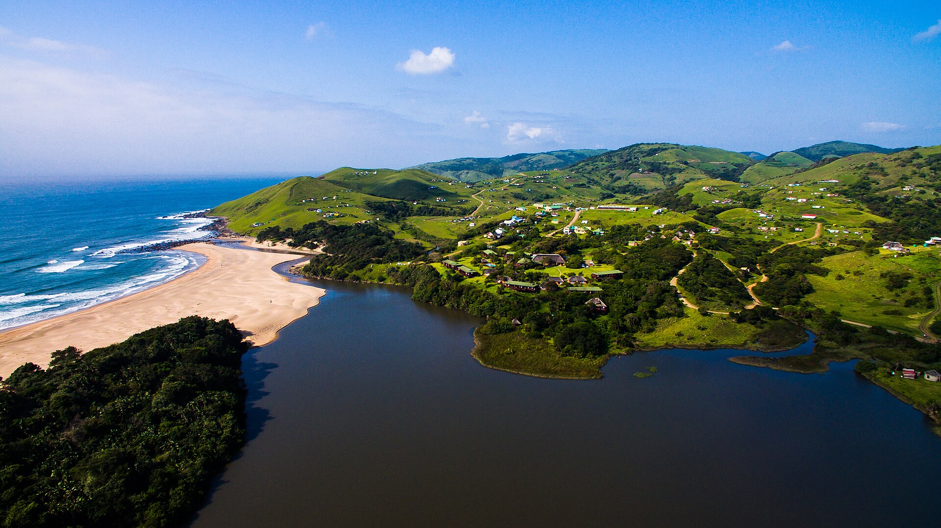 The coast at Mboyti, near Lusikisiki, on the Eastern Cape's Wild Coast.